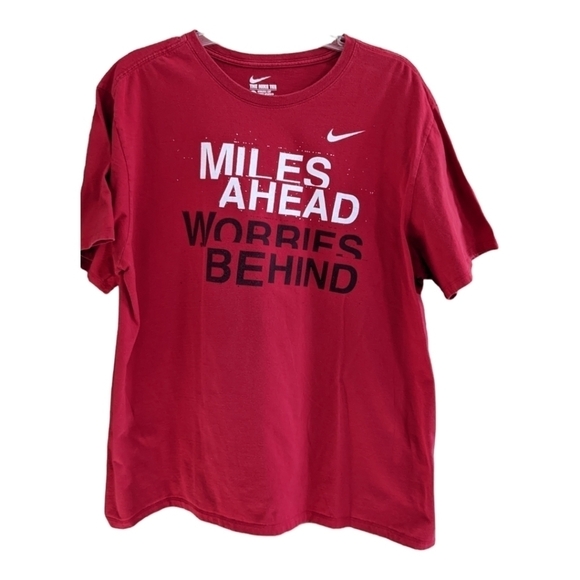 NIKE The Nike Tee Red Inspirational Spellout Size XXL GUC - Picture 1 of 4